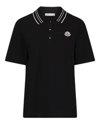 Moncler Kurzärmeliges Poloshirt Black