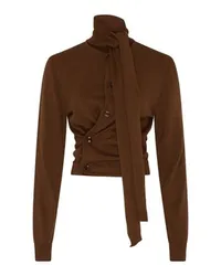 Christophe Lemaire Twist-Cardigan Brown