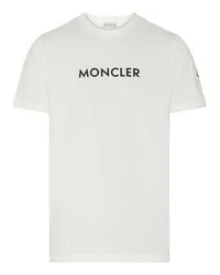 Moncler Kurzarm-T-Shirt mit Logo White