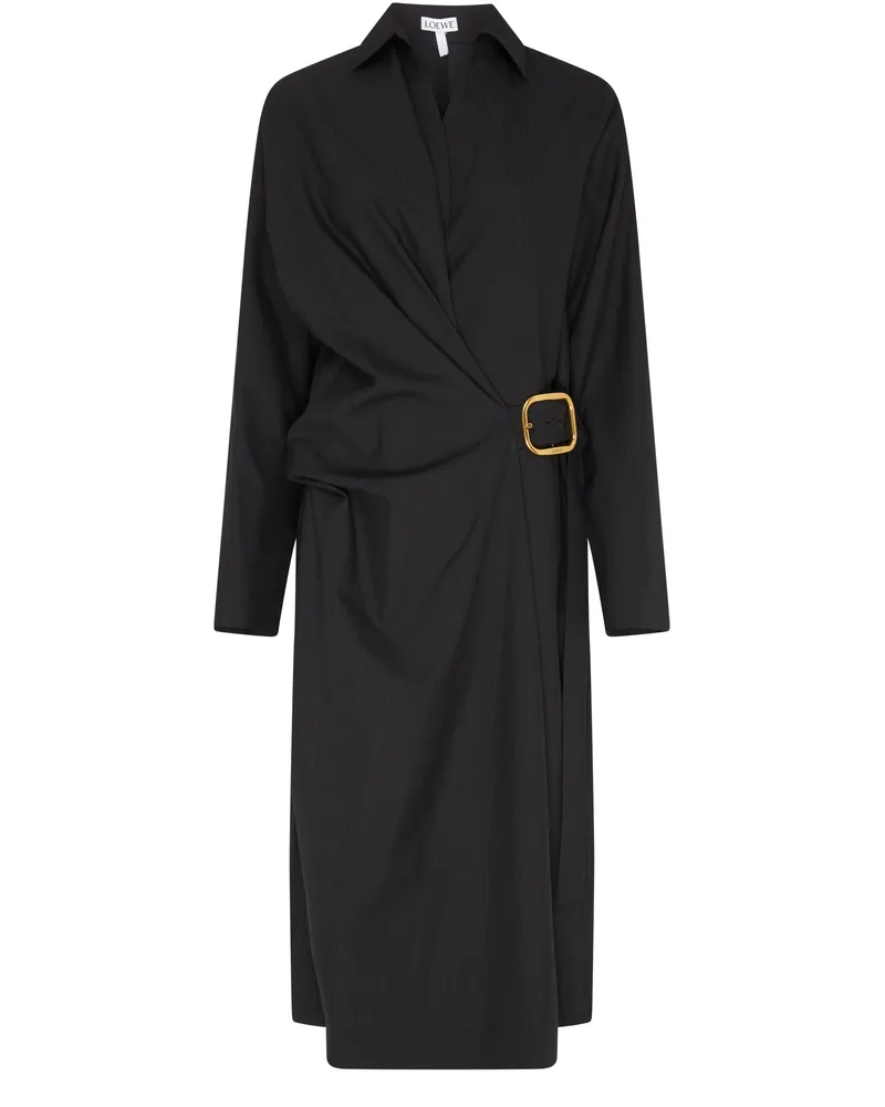 Loewe Kleid mit Gürtel aus Wolle 