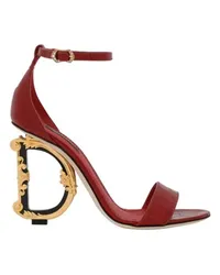 Dolce & Gabbana Kalbsleder-Sandalen DG Barocco Red