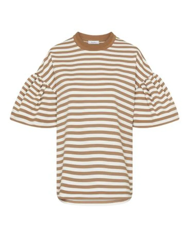 Max Mara Gestreiftes T-Shirt Peirak Beige