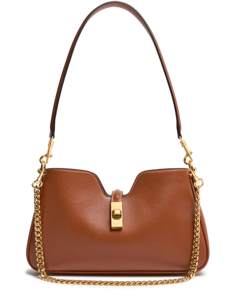 Celine Schultertasche Camille 16 soft aus glattem kalbsleder 