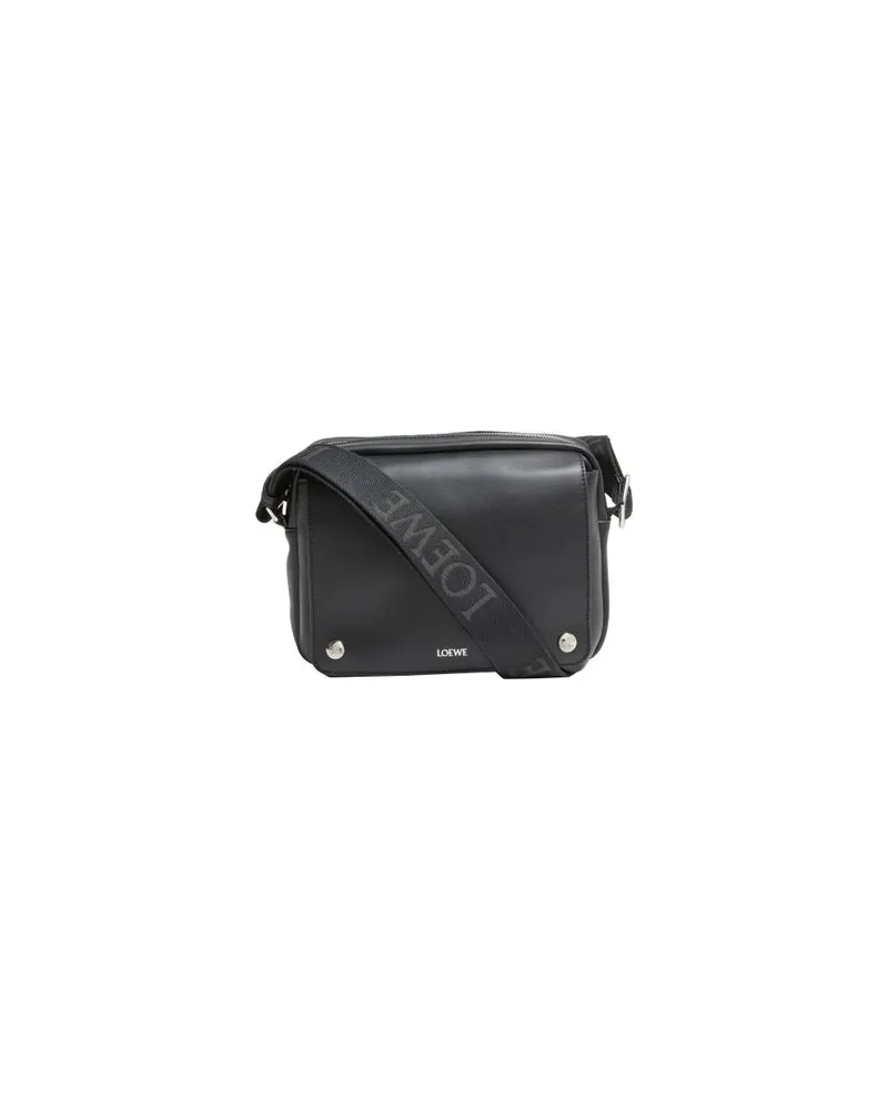 Loewe XS Pebble messenger bag in smooth calfskin Black