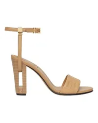 Fendi Sandale mit hohem Absatz Beige