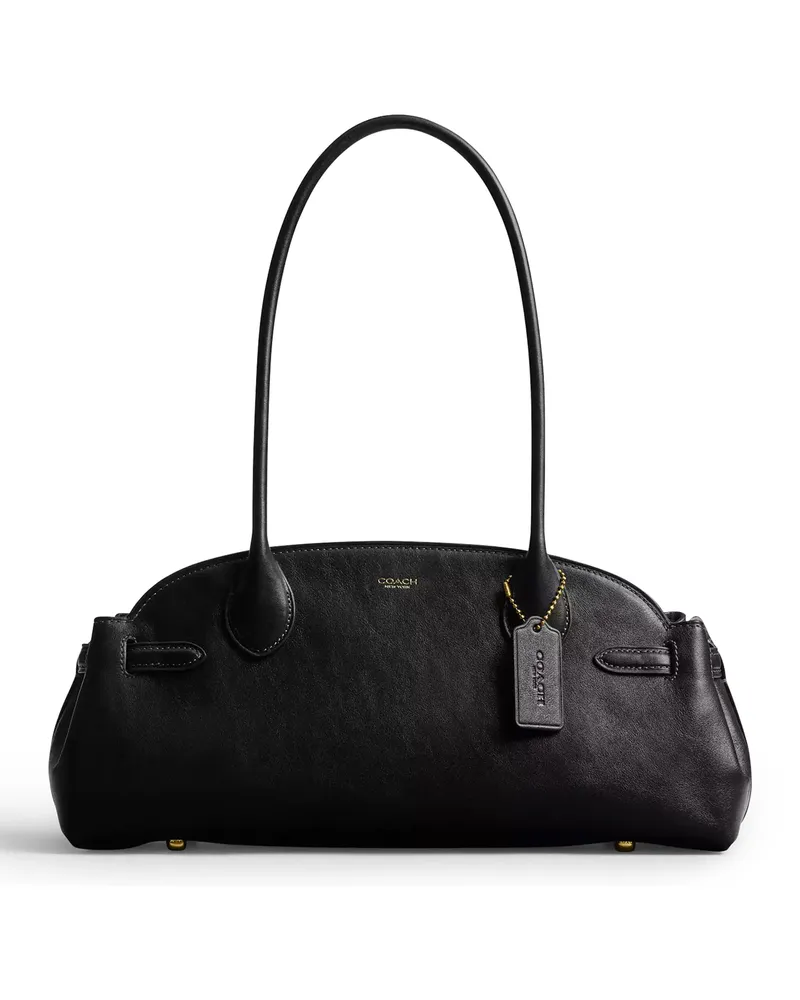 Coach Schultertasche Empire Carryall 34 aus glänzendem Leder 