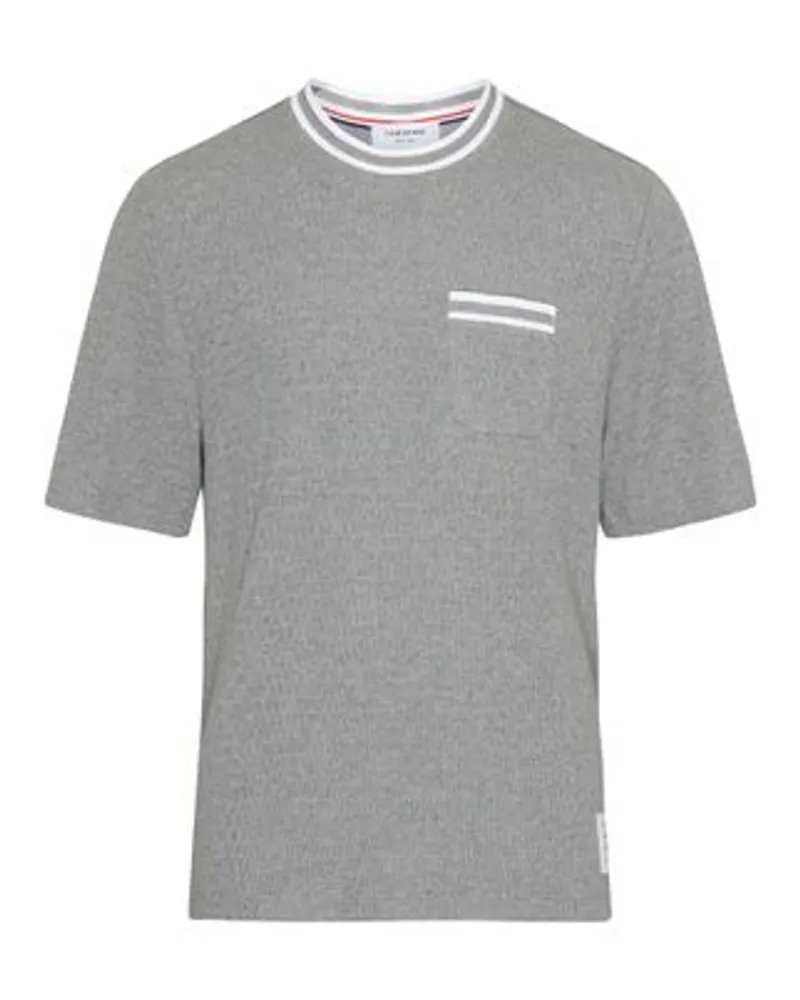 Thom Browne Kurzarm-T-Shirt Grey