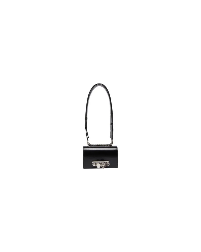 Alexander McQueen Mini Tasche Jewelled Satchel Black