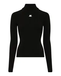 Courrèges Pullover mit Stehkragen Reedition Black