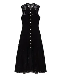 Maje Langes Häkelkleid Black