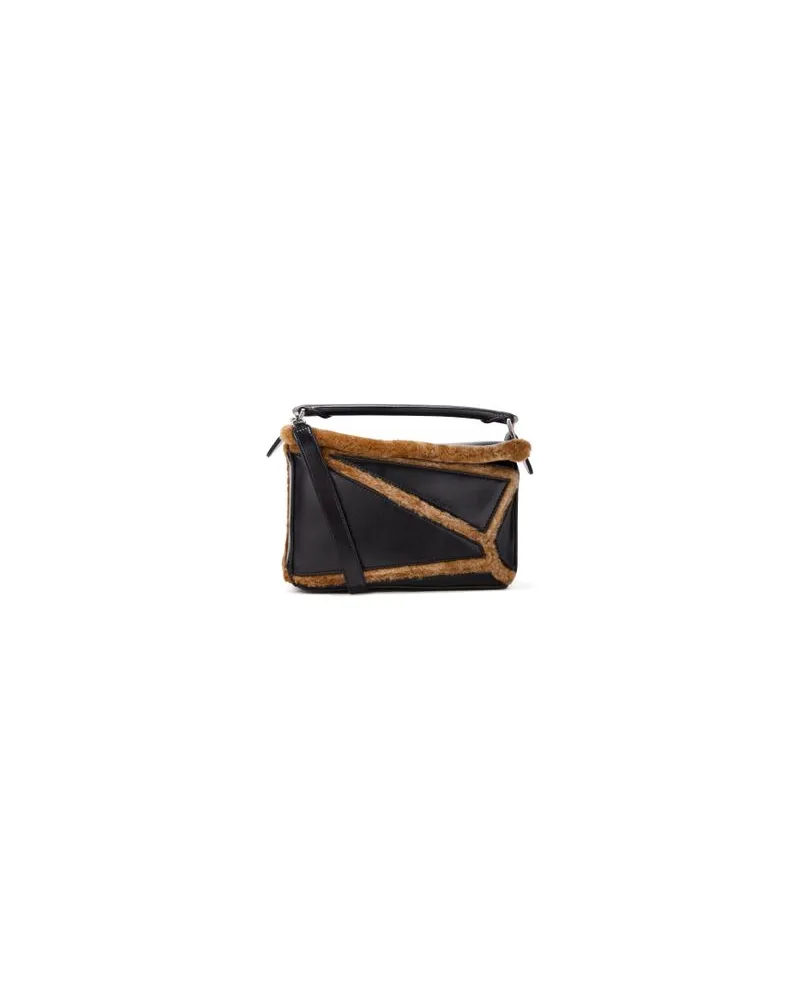Loewe Kleine Puzzle Aviator Tasche Black