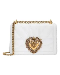 Dolce & Gabbana Mittelgroße Schultertasche Devotion White