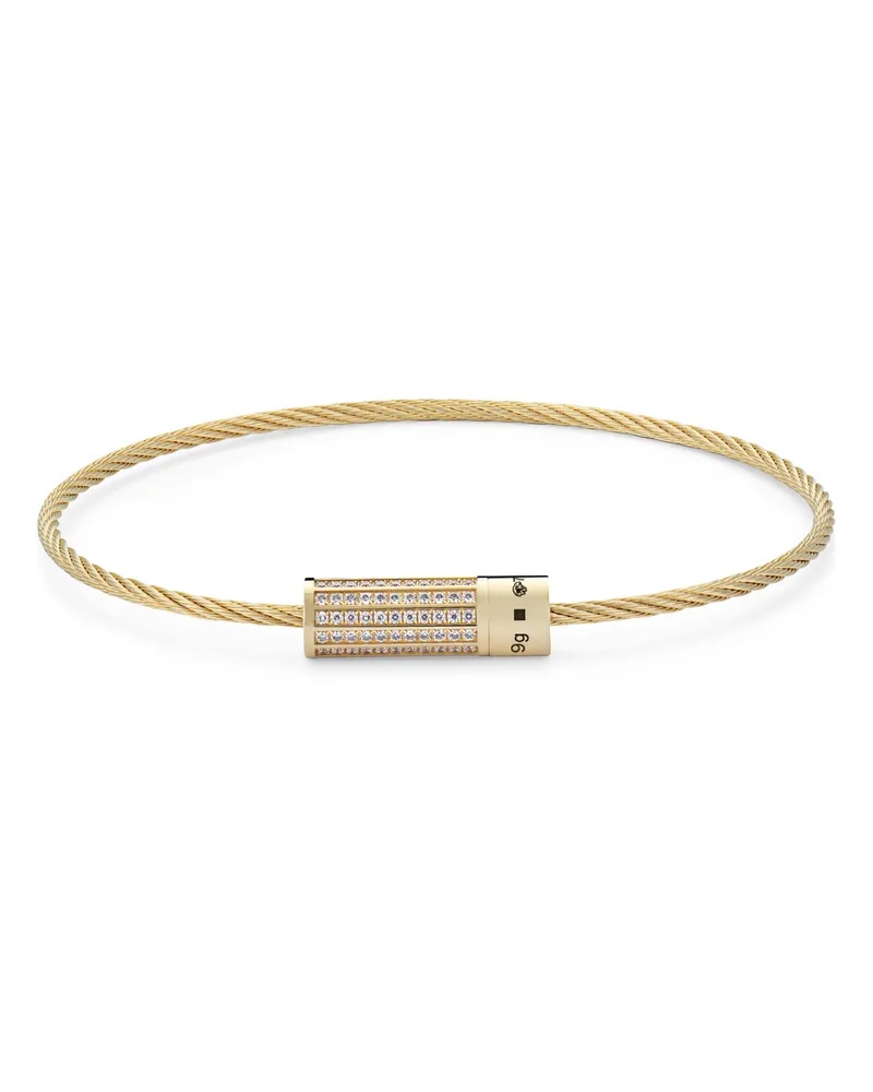 Le Gramme Kabelarmband mit Serti-Diamanten Le 9 g Gold