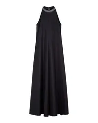 Maison Rabih Kayrouz Trapezförmiges langes Kleid Navy