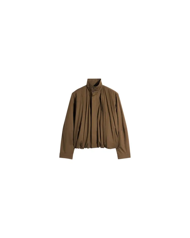 Christophe Lemaire Pleated balloon jacket Metallized