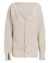 Marni Woll-Cardigan mit Marni-Schriftzug White