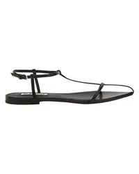 Jil Sander Flache Sandalen Black