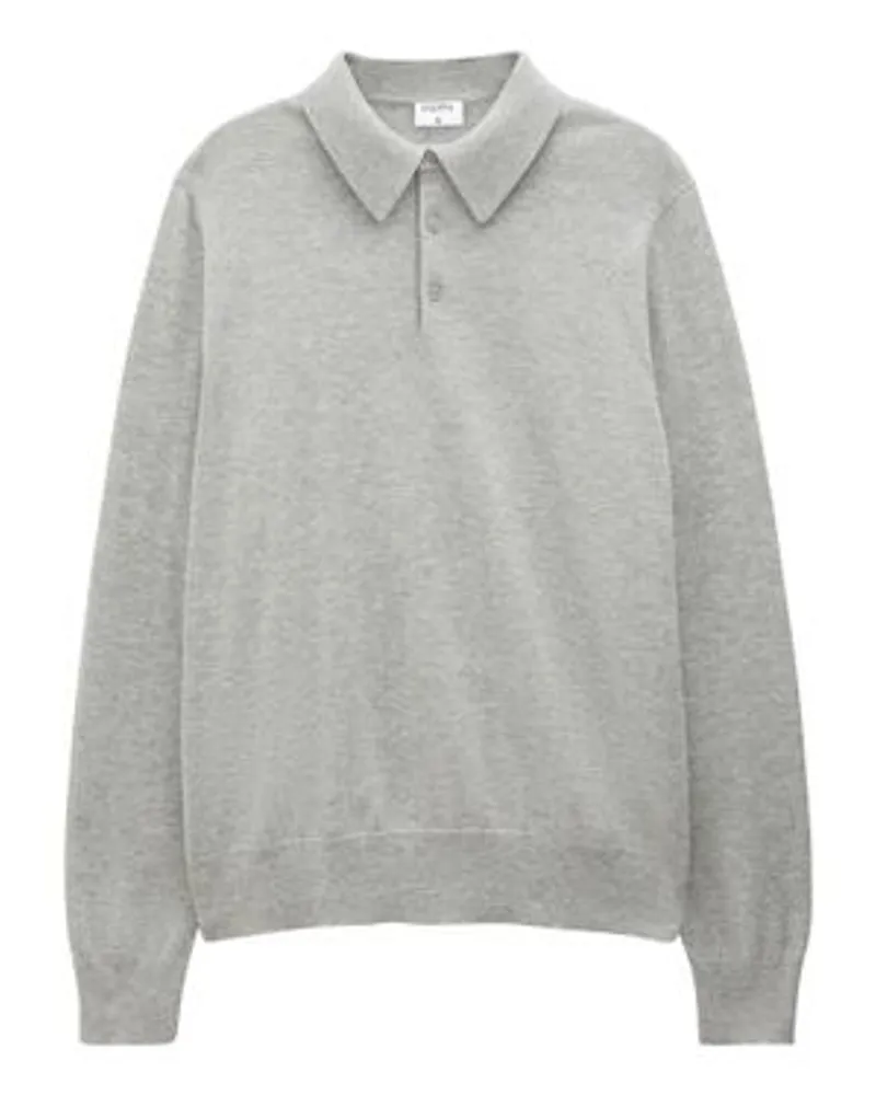 Filippa K Gestricktes Poloshirt Grey