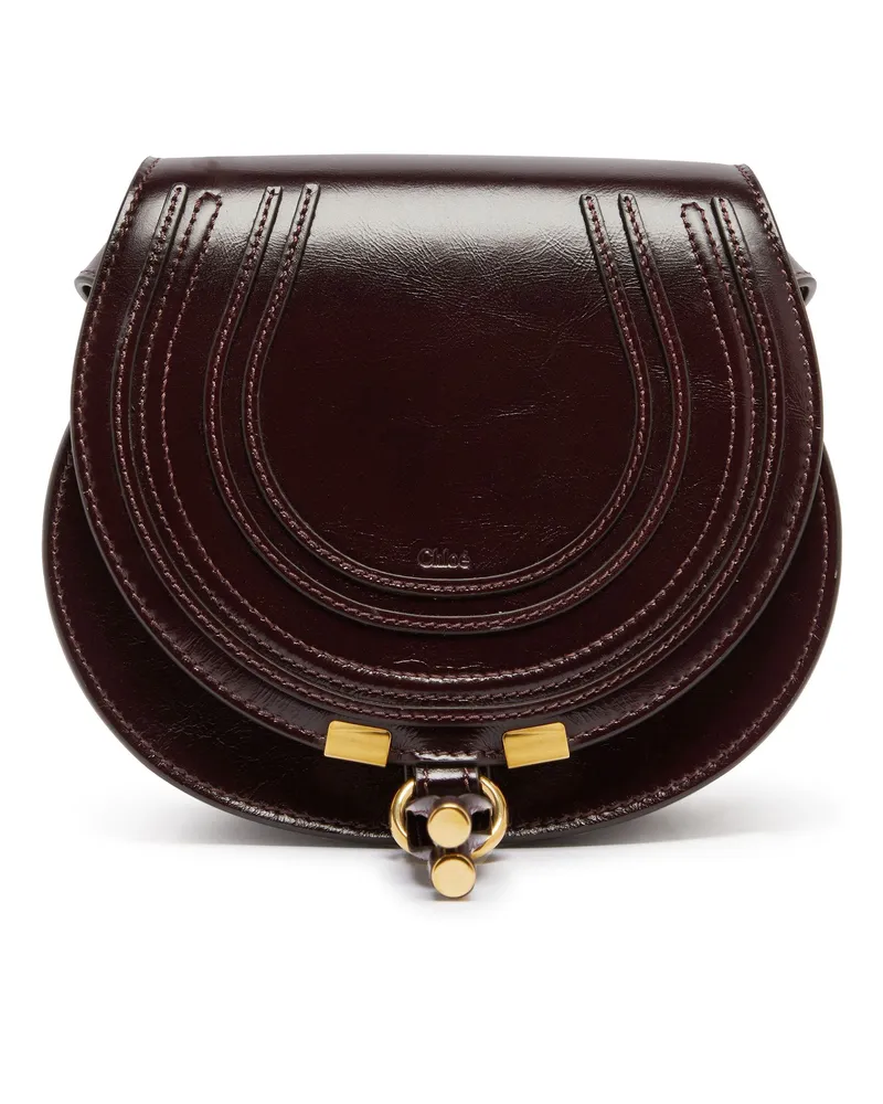Chloé Kleine Schultertasche Marcie aus Glanzleder 