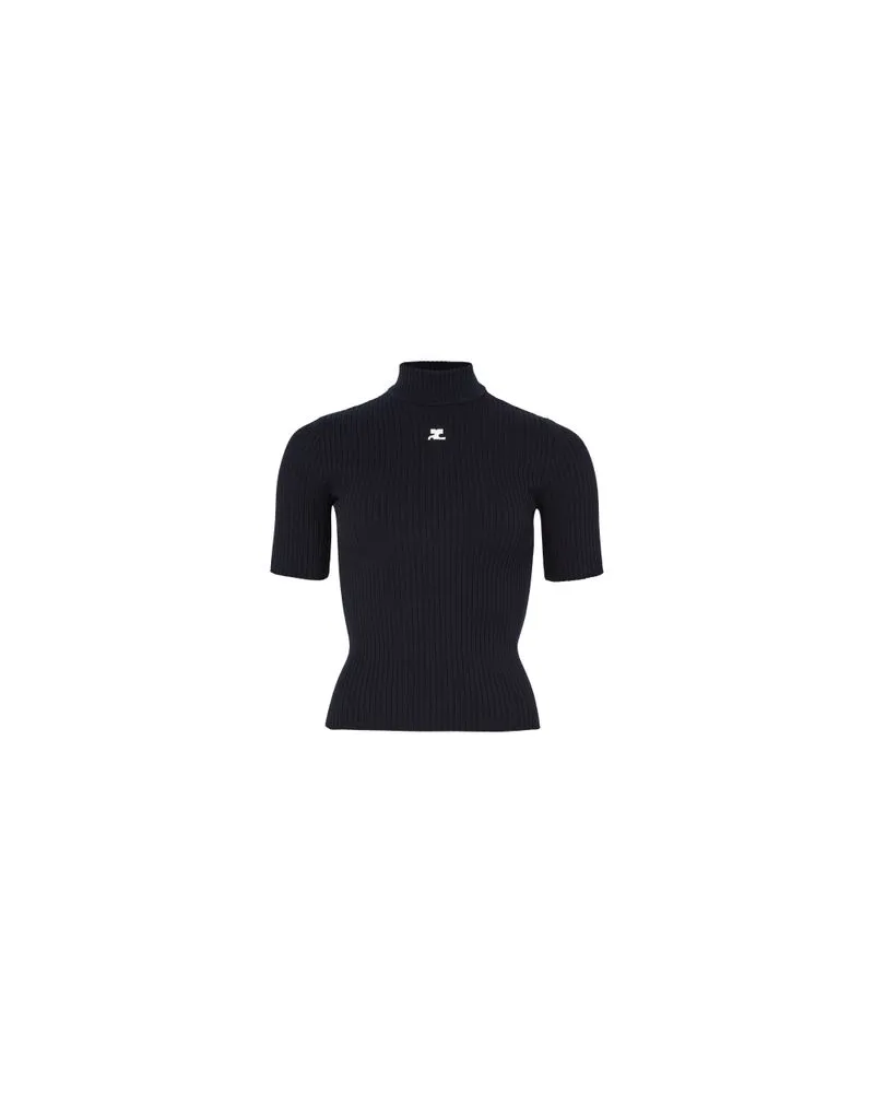 Chloé Kurzer Mantel mit zweireihiger Knöpfung Navy