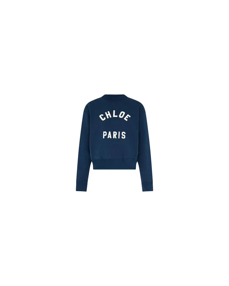 Chloé Kurzer Mantel mit zweireihiger Knöpfung Navy