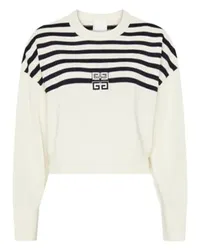 Givenchy Gestreifter Pullover 4G White