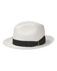 Borsalino Dolce Feiner Panamahut Mit Mittlerer Krempe White