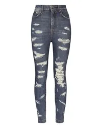 Dolce & Gabbana Skinny-Fit Jeans mit Rissen Multicolor