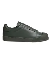 Marni Low Top Sneakers Monochrome mit Schnürung Green