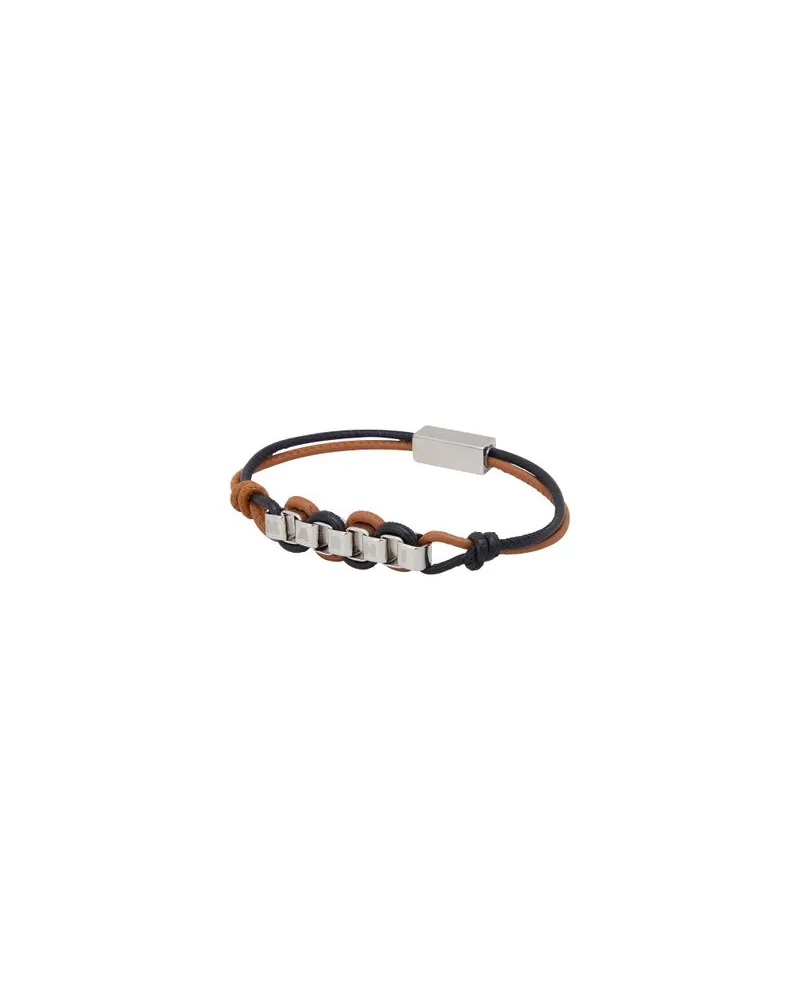 Marni Lederarmband mit Marni-Logo Brown