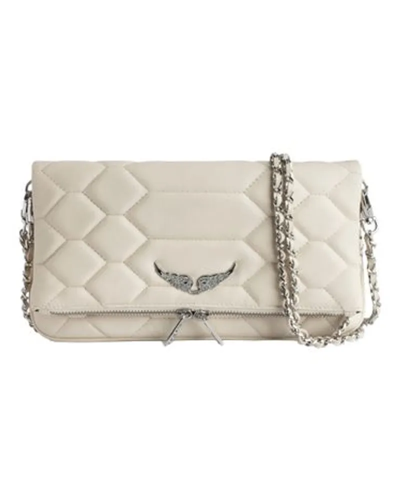 Zadig & Voltaire Clutch Rock mit Steppung White