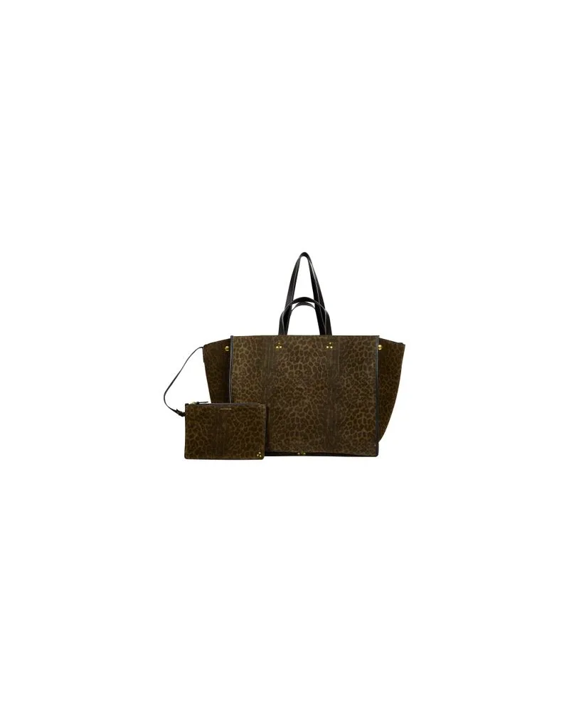 Loewe Mittelgroße Tasche Hammock Flip aus Wildleder Green