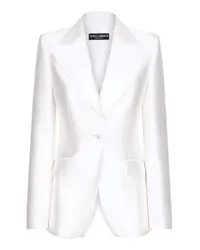 Dolce & Gabbana Einreihiger Turlington-Blazer White