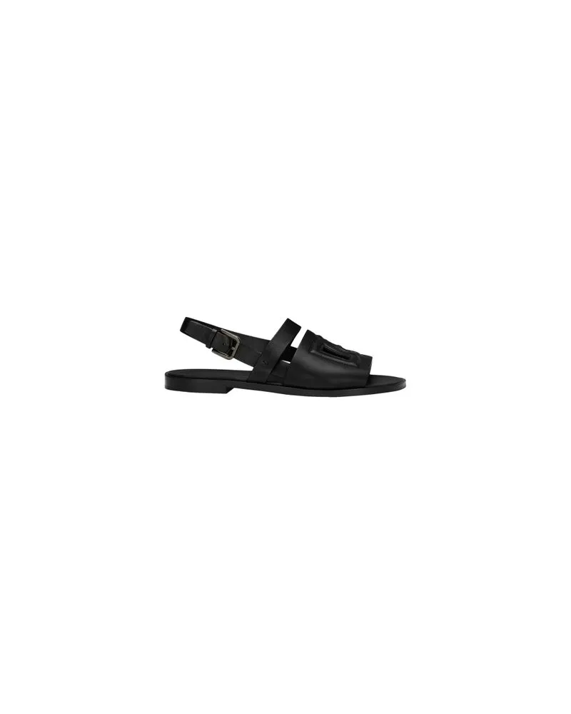 Dolce & Gabbana Kalbsleder-Sandalen Black