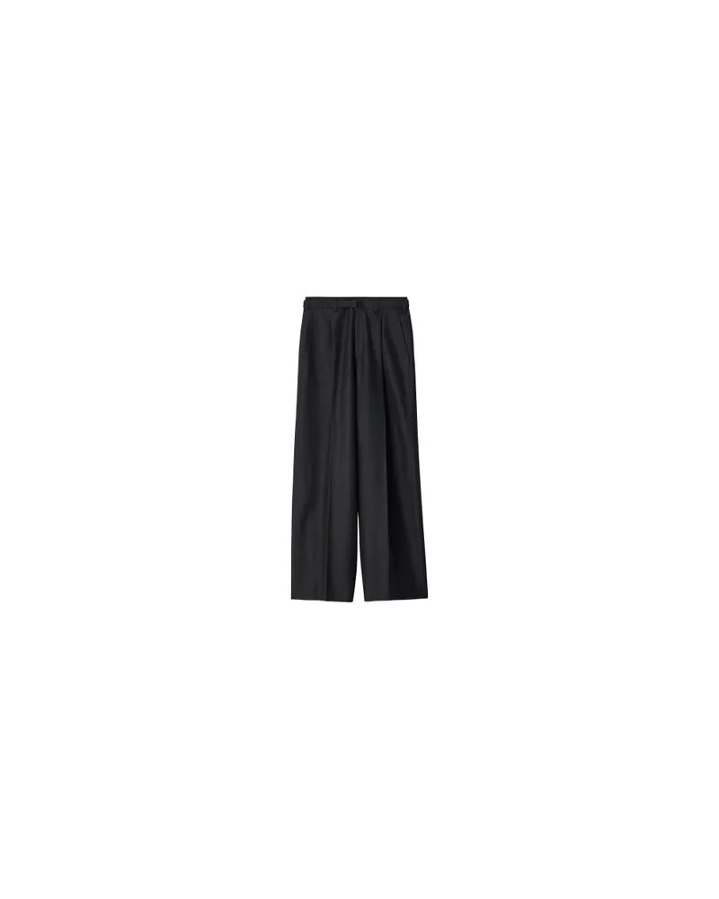 Christophe Lemaire Weite Hose mit Falten Black