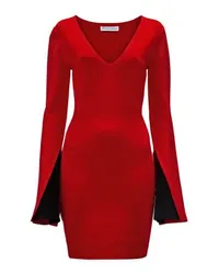 J.W.Anderson Tailliertes Kleid mit kontrastierenden Manschetten Red