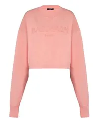 Balmain Sweatshirt mit Stickerei Balmain Vintage Pink