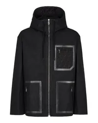 Fendi Kurzer Parka mit Kapuze Black