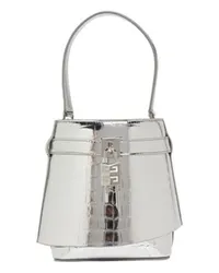 Givenchy Bucket Bag Shark Lock Silver