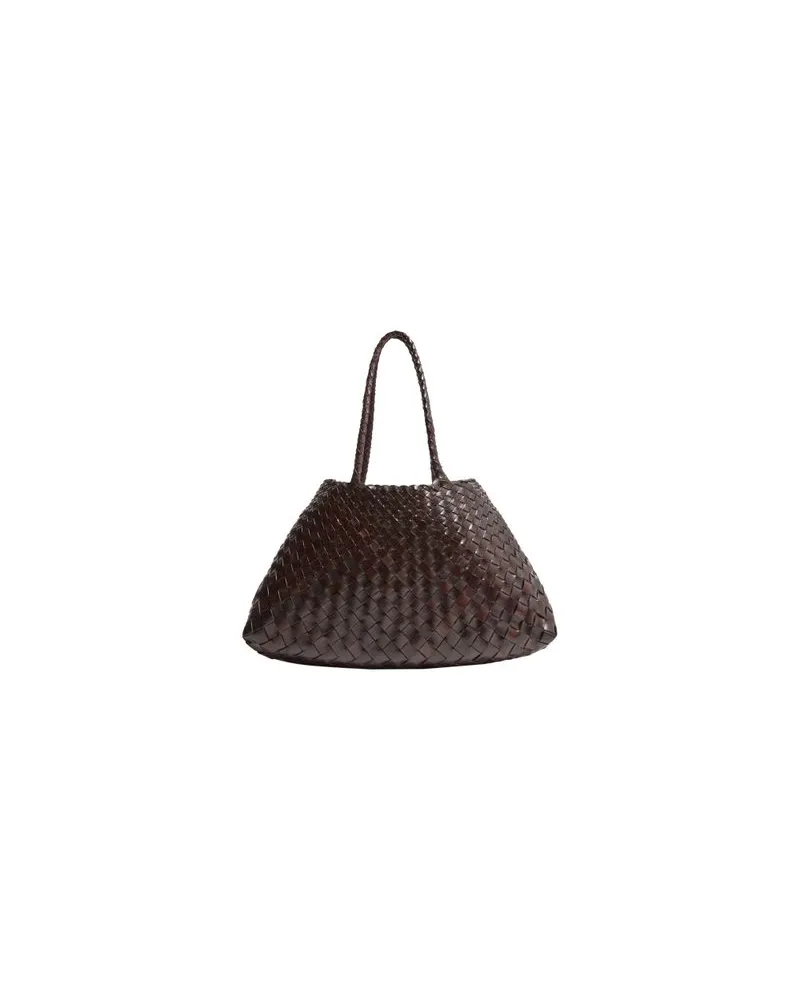 Bottega Veneta Asymmetrisches Kleid in lammleder Brown