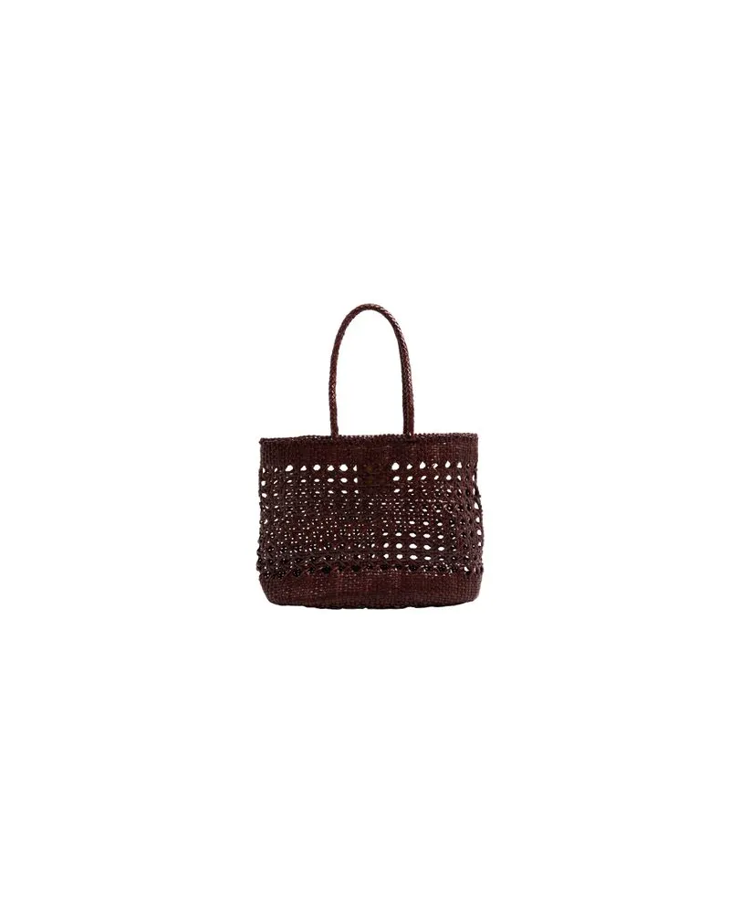 Bottega Veneta Asymmetrisches Kleid in lammleder Brown
