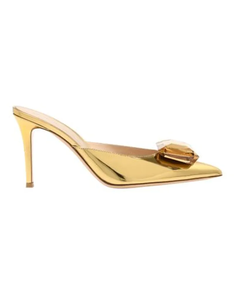 Gianvito Rossi Absatz-Mules Jaipur 85 Gold