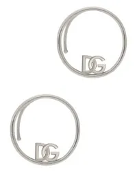 Dolce & Gabbana Ear Cuffs mit DG-Logo Silver