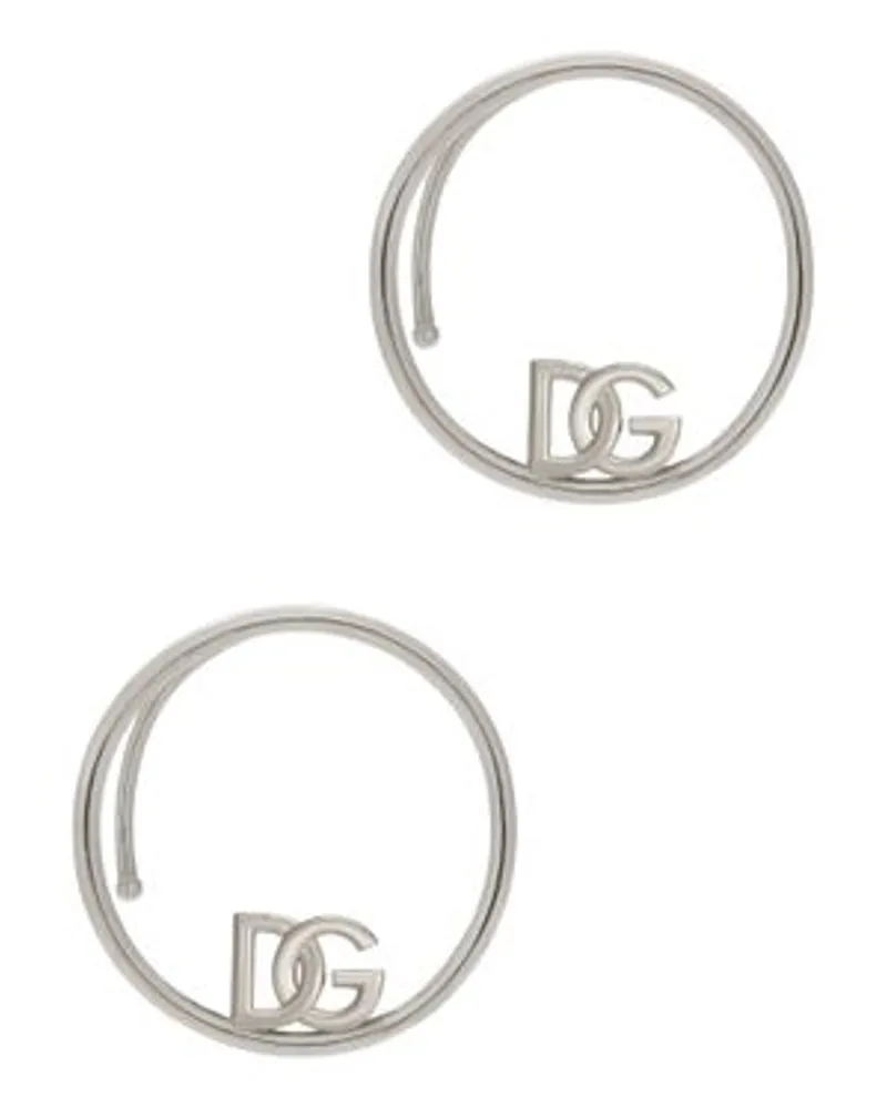 Dolce & Gabbana Ear Cuffs Mit Dg Logo Silver