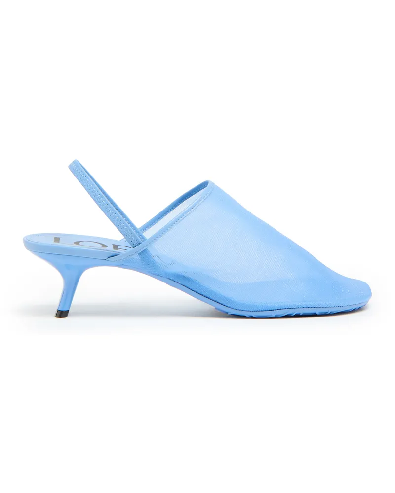 Loewe Slingback-Mule 45 aus Mesh in Blattmuster 