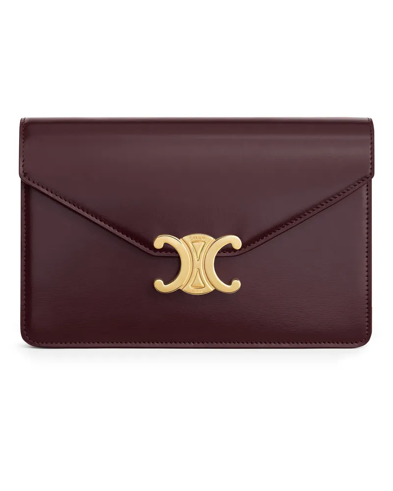 Celine Brieftasche Triomphe mit kette aus glänzendem kalbsleder 