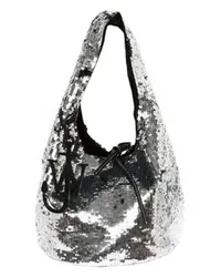 J.W.Anderson Mini-Shoppertasche mit Pailletten und Griff oben Silver