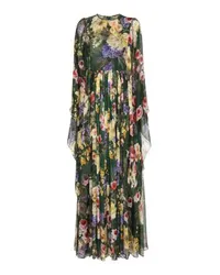 Dolce & Gabbana Langes Chiffon-Kleid Multicolor