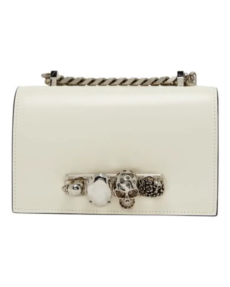 Alexander McQueen Minitasche Jewelled Satchel Beige