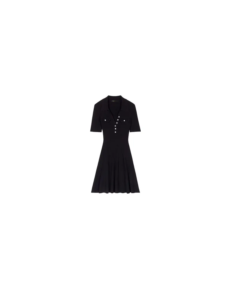 Maje Kurzes Strickkleid Black